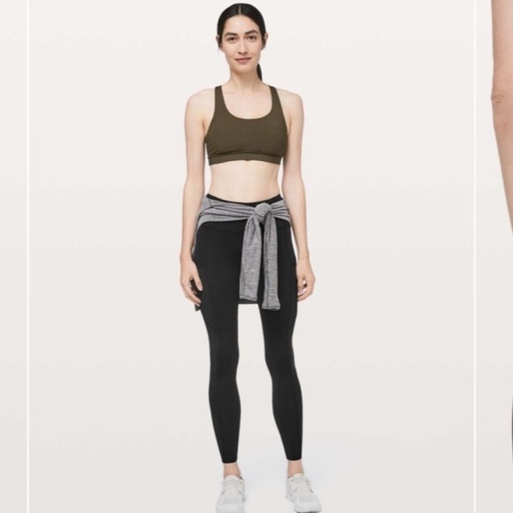 Lululemon Fast & Free Full Length Tight *Non-Reflective 28" Black Women's Size 4 - Picture 6 of 11